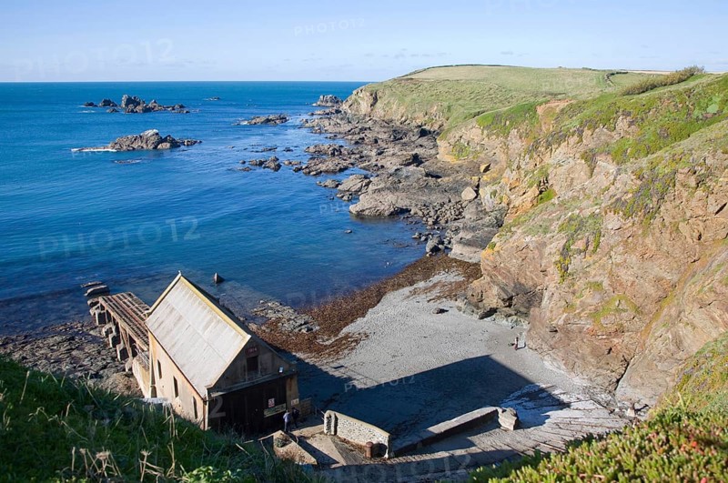 Lifeboat Station built in 1859, Polpeor Cove, Lizard Point, Cornwall, England, United Kingdom, Europe