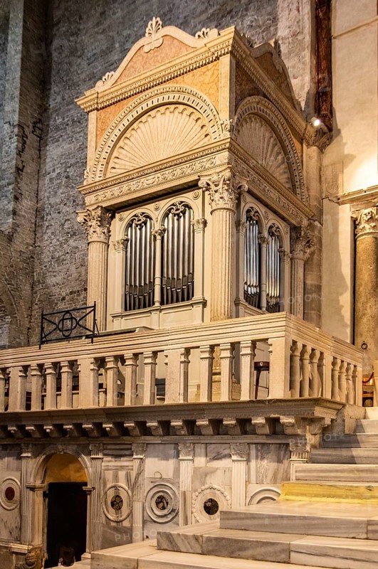 Organ, Basilica of Aquileia from the 11th century, largest floor mosaic of the Western Roman Empire, UNESCO World Heritage Site, important city in the Roman Empire, Friuli, Italy, Aquileia, Friuli, Italy, Europe