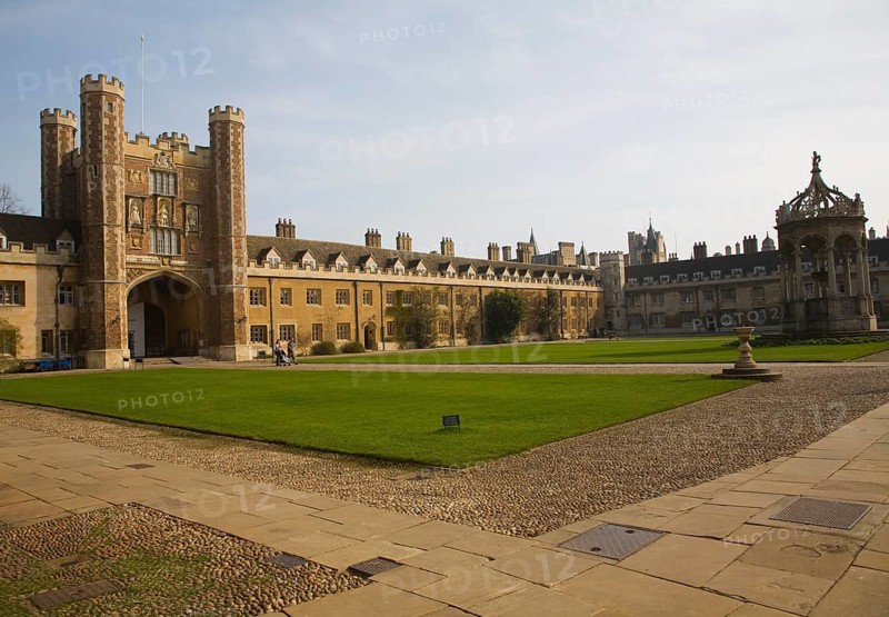 Trinity College courtyard, University of Cambridge, Cambridgeshire, England, United Kingdom, Europe