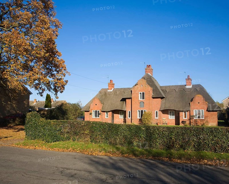 Almshouse building providing housing for the elderly, Wangford, Suffolk, England, United Kingdom, Europe