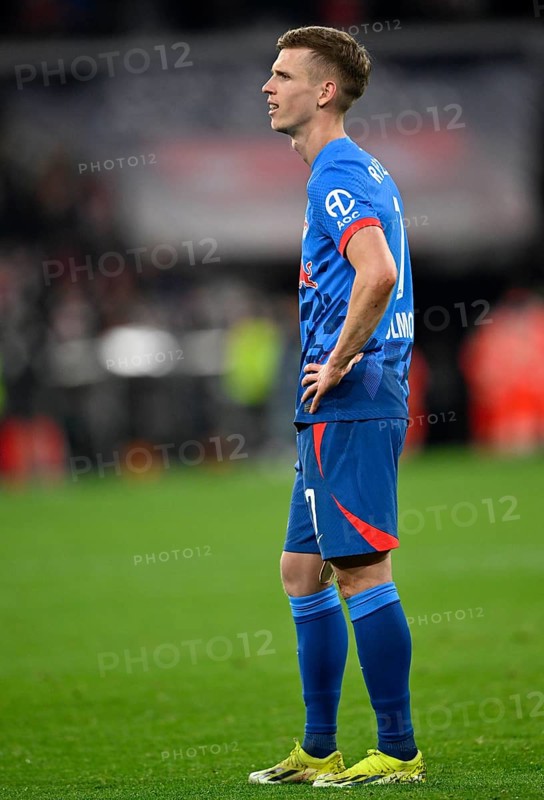 Disappointment for Dani Olmo (07) RasenBallsport Leipzig RBL, Allianz Arena, Munich, Bavaria, Germany, Europe