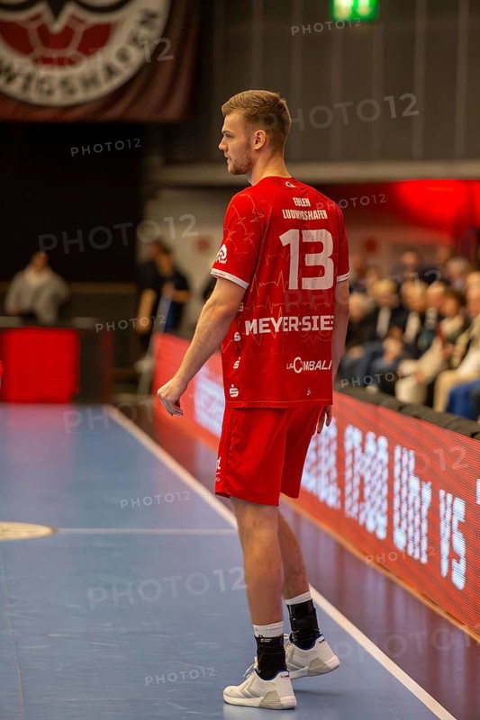 18.02.2024, 2nd HBL, German Handball League, Matchday 21) : Eulen Ludwigshafen against TuS N-Luebbecke (final score 34:32) . Picture: Julius Meyer-Siebert (13), Eulen Ludwigshafen