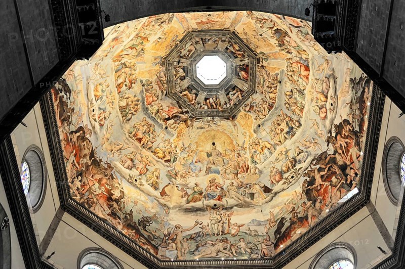 Interior of the Dome of the Basillica di Santa Maria del Fiore, Il Duomo di Firenze, Florence, Italy, Europe