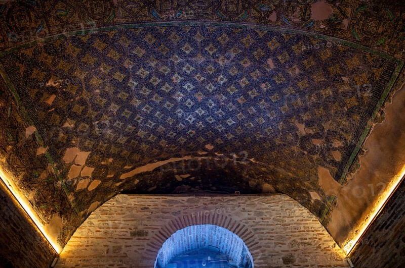 Interior view of Rotonda, Rotunda of Galerius, Roman circular temple, ceiling mosaic, Thessaloniki, Macedonia, Greece, Europe
