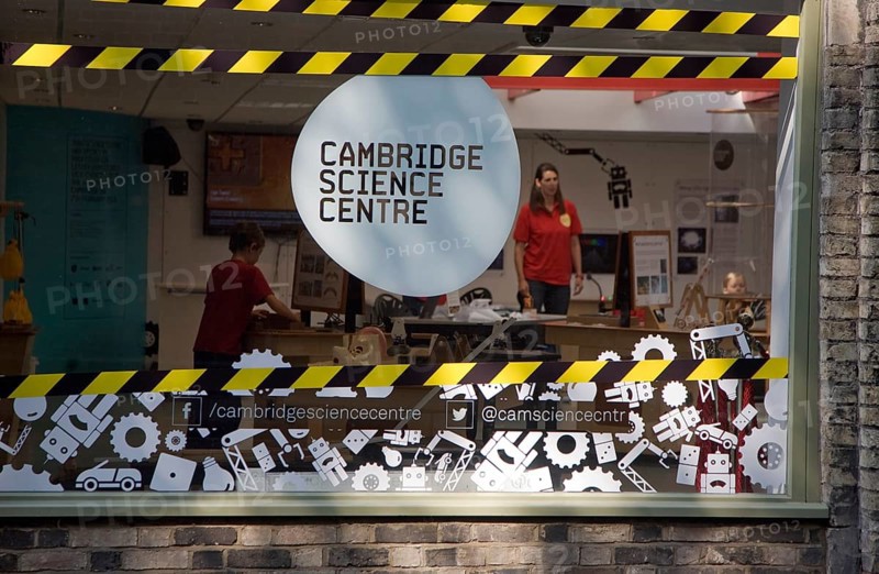 View inside at children and staff of the Cambridge Science centre, Cambridge, England, United Kingdom, Europe