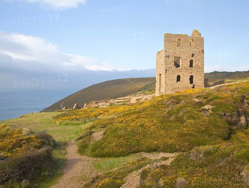 Ruins of Wheal Coates Tin Mine, St Agnes Head, Cornwall, England, United Kingdom, Europe