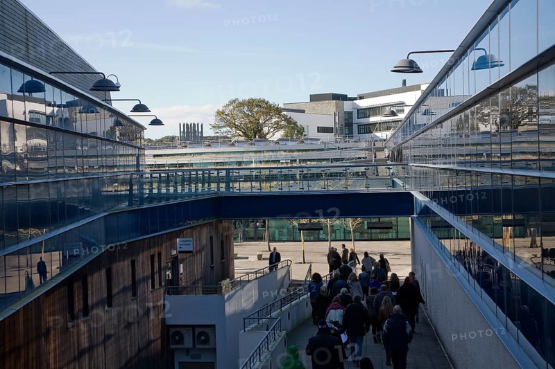Modern architecture buildings Tremough campus, University College Falmouth, Cornwall, England, United Kingdom, Europe