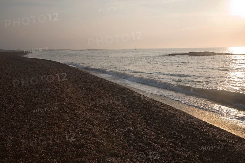 The North Sea at the mouth of the River Ore, Shingle Street, Suffolk, England, United Kingdom, Europe