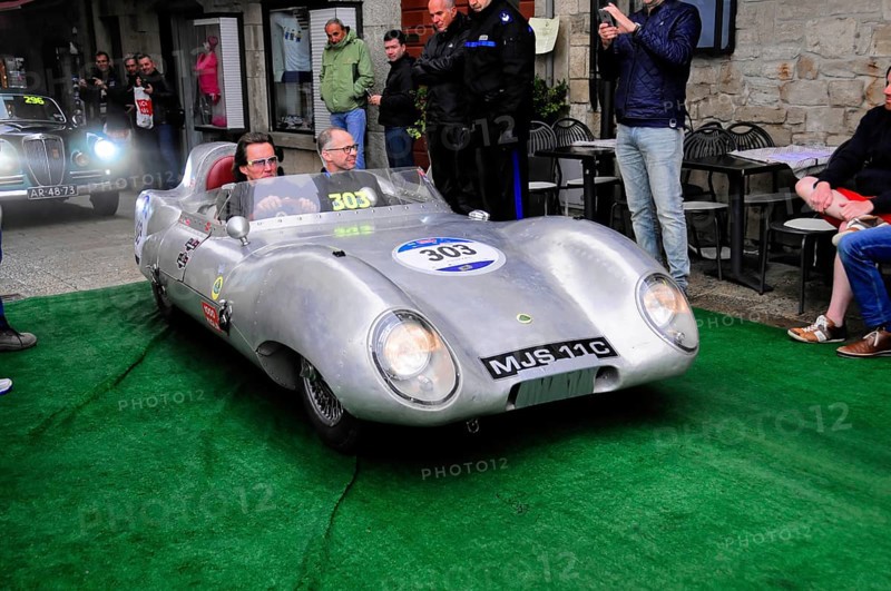 Mille Miglia 2016, time control, checkpoint, SAN MARINO, start no. 303 LOTUS ELEVEN built in 1954 Vintage car race. San Marino, Italy, Europe