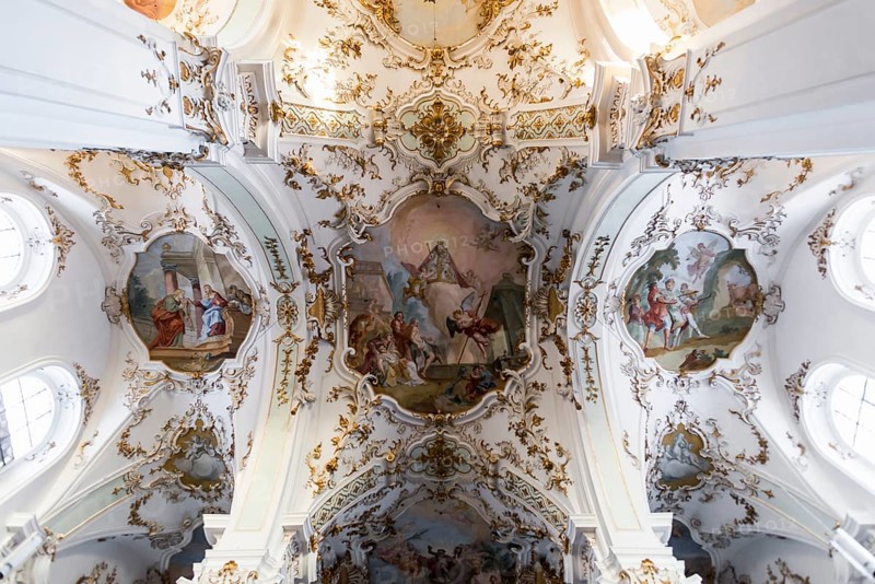 Pilgrimage church, interior view, Andechs Monastery, Fuenfseenland, Pfaffenwinkel, Upper Bavaria, Bavaria, Germany, Europe