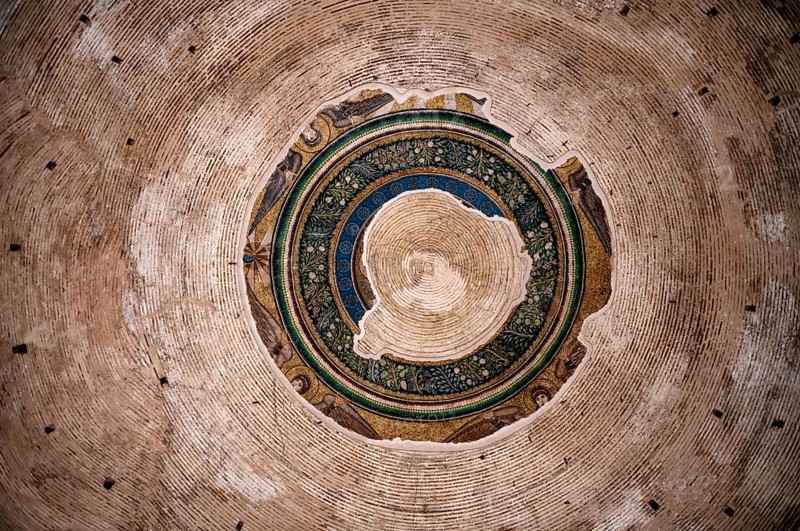 Interior view of Rotonda, Rotunda of Galerius, Roman round temple, dome with ceiling mosaic, Thessaloniki, Macedonia, Greece, Europe