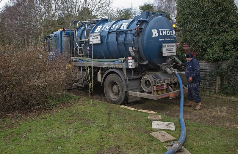 Emptying domestic septic tank