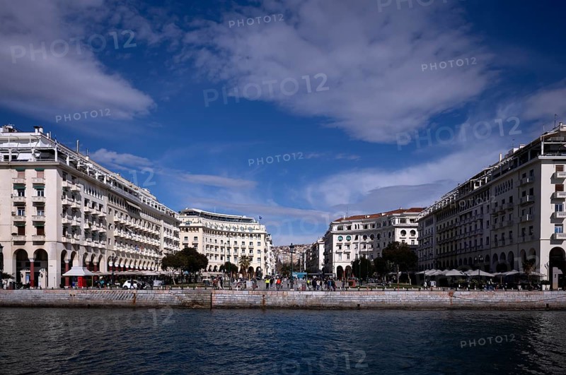 Electra Palace Hotel, Platia Aristotelous, Aristotle Square, waterfront promenade, Thessaloniki, Macedonia, Greece, Europe