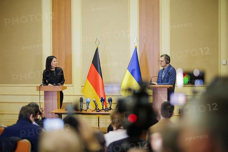 Annalena Baerbock (Alliance 90/The Greens), Federal Foreign Minister, and Dmytro Kuleba, Foreign Minister of Ukraine, give a joint press conference. Odessa, 24.02.2024. Photographed on behalf of the Federal Foreign Office