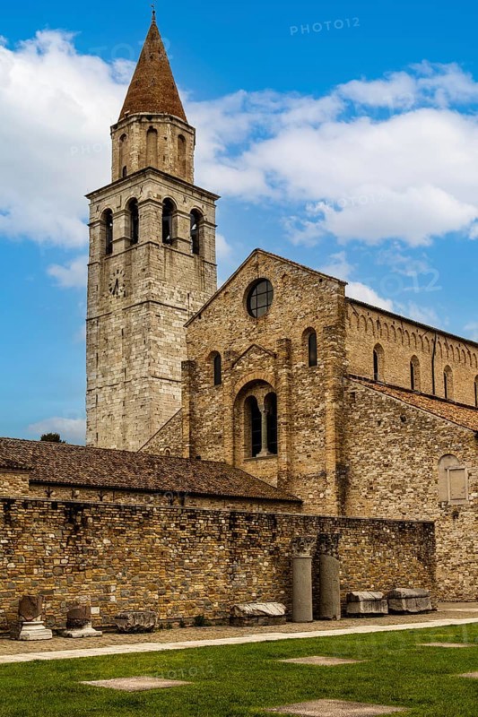 Basilica of Aquileia from the 11th century, largest floor mosaic of the Western Roman Empire, UNESCO World Heritage Site, important city in the Roman Empire, Friuli, Italy, Aquileia, Friuli, Italy, Europe