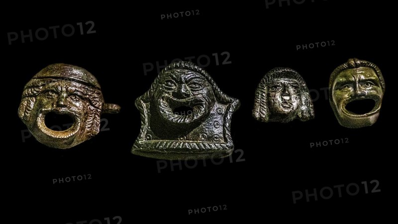 Decorative elements for bronze furniture, National Archaeological Museum, Villa Cassis Faraone, UNESCO World Heritage Site, important city in the Roman Empire, Aquileia, Friuli, Italy, Aquileia, Friuli, Italy, Europe