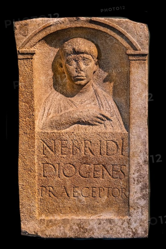 Tombstone of Nebris, 1st century, National Archaeological Museum, Villa Cassis Faraone, UNESCO World Heritage Site, important city in the Roman Empire, Aquileia, Friuli, Italy, Aquileia, Friuli, Italy, Europe