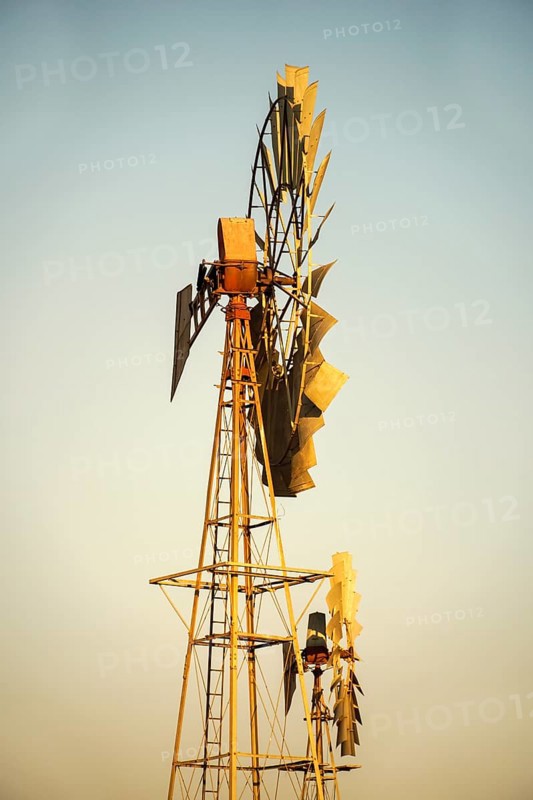 Wind turbine for pumping water, Namibia, Africa
