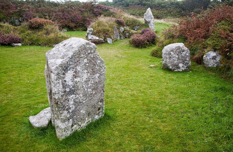 Chysauster Ancient Village is a late Iron Age and Romano-British village of courtyard houses in Cornwall, England, United Kingdom, Europe