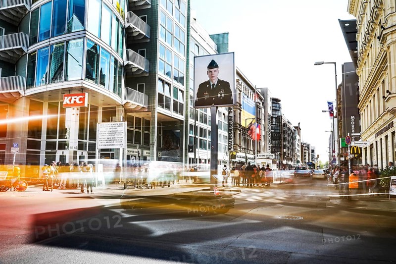 Long exposure Checkpoint Charlie, Berlin, 04.05.2018