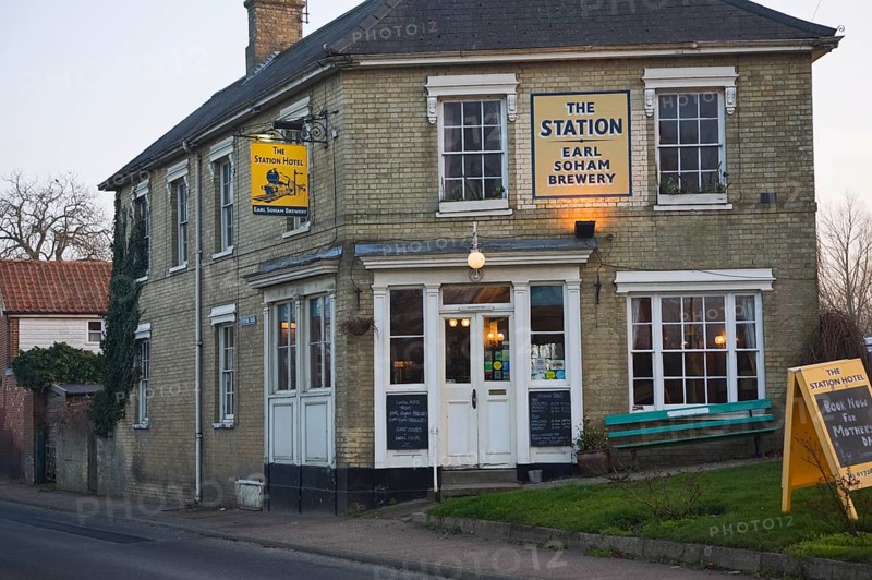 The Station Pub, Earl Soham brewery, Framlingham, Suffolk, England, United Kingdom, Europe