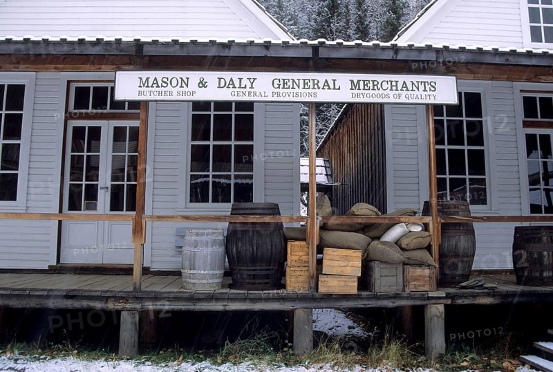 Barkerville, Gold Rush Historic Town and Park in winter, ghost town, British Columbia, Canada, North America
