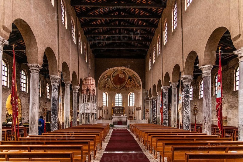 Basilica di Santa Eufemia, single-nave hall church, Citta vecchia, island of Grado, north coast of the Adriatic Sea, Friuli, Italy, Grado, Friuli, Italy, Europe
