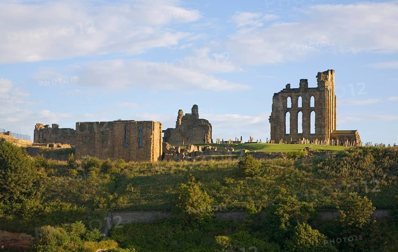 Priory and castle, Tynemouth, Northumberland, England, United Kingdom, Europe