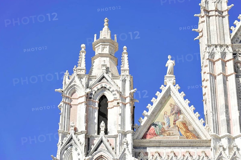 Detail, Siena Cathedral, Cattedrale di Santa Maria Assunta, UNESCO World Heritage Site, Siena, Tuscany, Italy, Europe