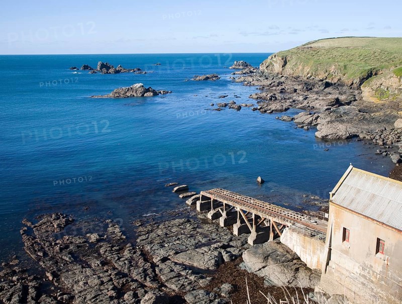 Lifeboat Station built in 1859, Polpeor Cove, Lizard Point, Cornwall, England, United Kingdom, Europe