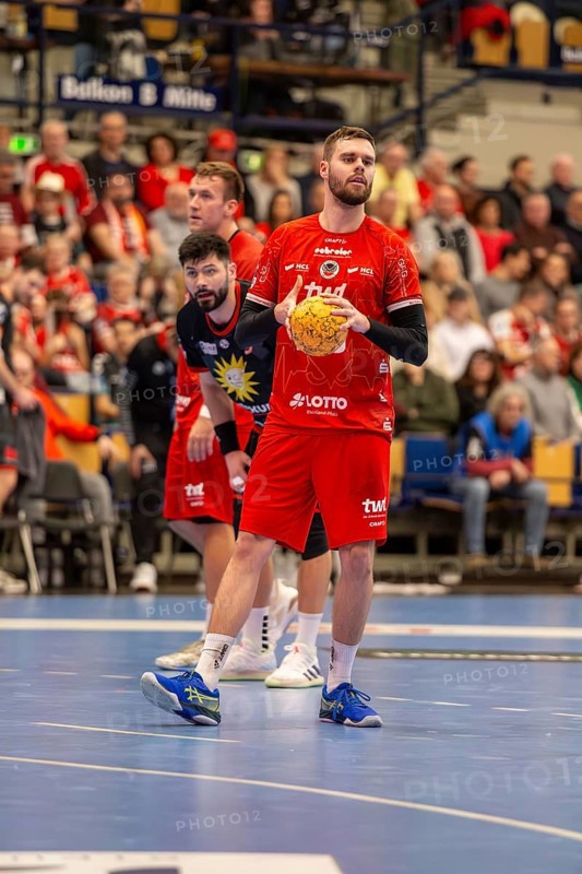 18.02.2024, 2nd HBL, German Handball League, Matchday 21) : Eulen Ludwigshafen against TuS N-Luebbecke (final score 34:32) . Picture: Alexander Falk (20), Eulen Ludwigshafen