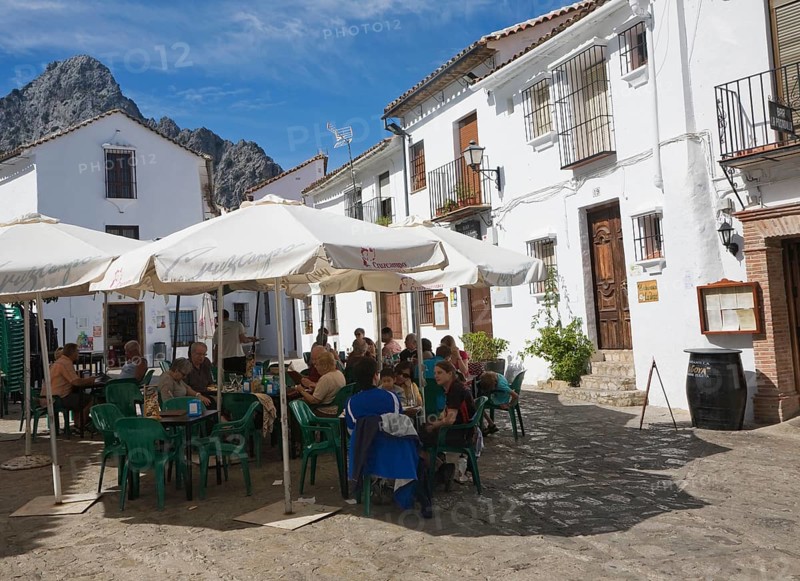Cafes in Andalucian village of Grazalema, Cadiz province, Spain, Europe