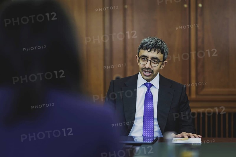 (L-R) Annalena Baerbock (Alliance 90/The Greens), Federal Foreign Minister, and Sheikh Abdullah bin Zayed Al Nahyan, Foreign Minister of the United Arab Emirates, photographed during a joint meeting in Berlin, 20 February 2024 / Photographed on behalf of the Federal Foreign Office