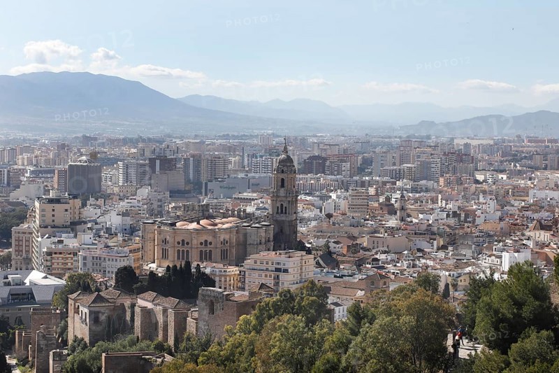 Old town of Malaga and cathedral, 11.02.2019