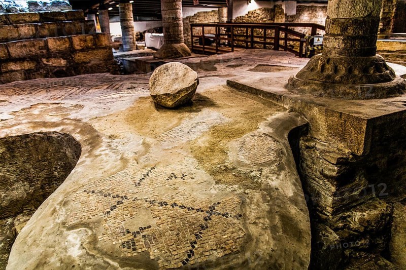 Crypt of the excavations from the 4th century, Crypta degli Scavi, Basilica of Aquileia from the 11th century, largest floor mosaic of the Western Roman Empire, UNESCO World Heritage Site, important city in the Roman Empire, Friuli, Italy, Aquileia, Friuli, Italy, Europe