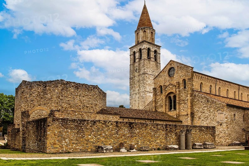 Basilica of Aquileia from the 11th century, largest floor mosaic of the Western Roman Empire, UNESCO World Heritage Site, important city in the Roman Empire, Friuli, Italy, Aquileia, Friuli, Italy, Europe