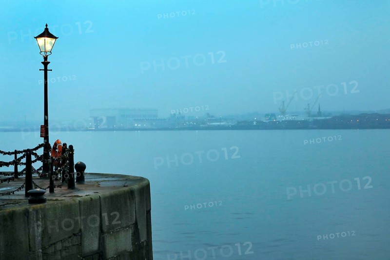 Morning atmosphere at the harbour in Liverpool, 01.03.2019