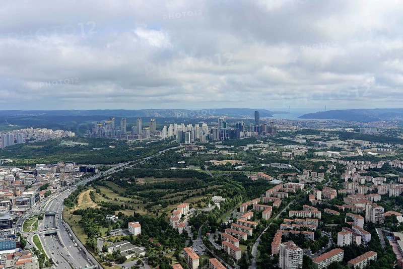 View from Istanbul Sapphire, skyscrapers, Levent, Besiktas, Istanbul, European part, Istanbul province, Turkey, Asia