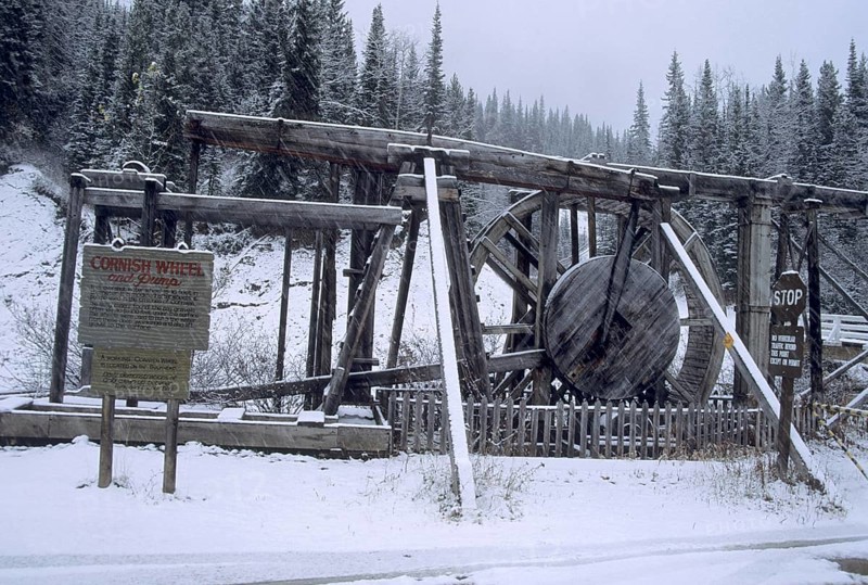 Barkerville, Gold Rush Historic Town and Park in winter, ghost town, British Columbia, Canada, North America