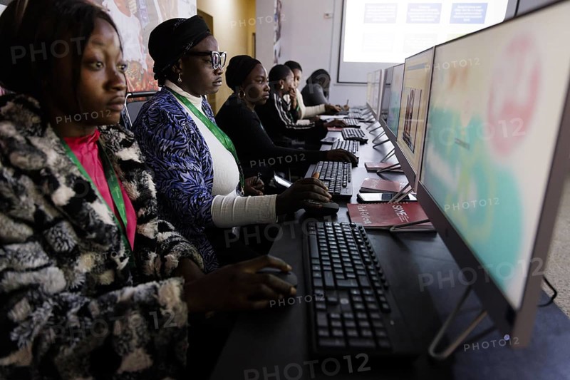 Women in the job centre of the SKYE vocational training project, Jos, 06.02.2024