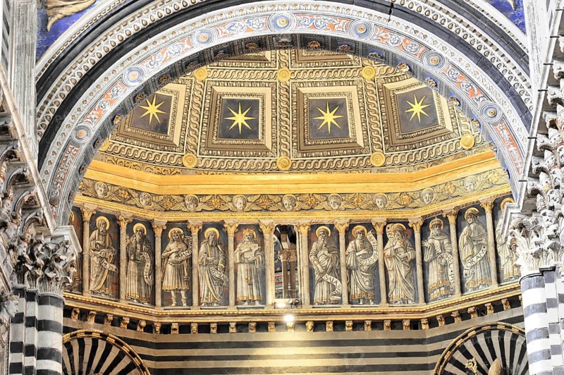 Detail, Siena Cathedral, Cattedrale di Santa Maria Assunta, UNESCO World Heritage Site, Siena, Tuscany, Italy, Europe