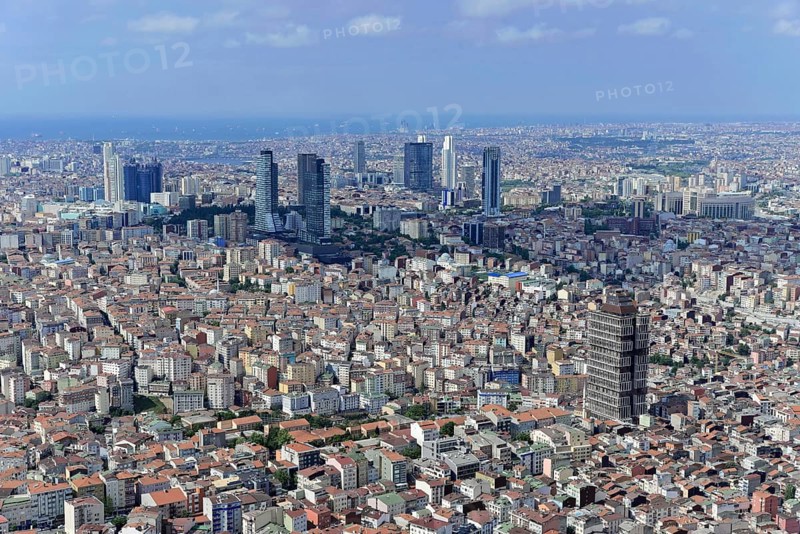 View from Istanbul Sapphire with financial district Levent, Besiktas, European part of Istanbul, Turkey, Asia