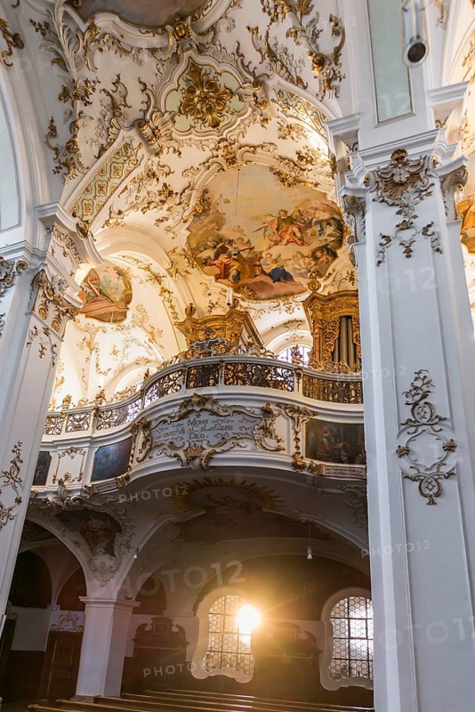 Pilgrimage church, interior view, Andechs Monastery, Fuenfseenland, Pfaffenwinkel, Upper Bavaria, Bavaria, Germany, Europe