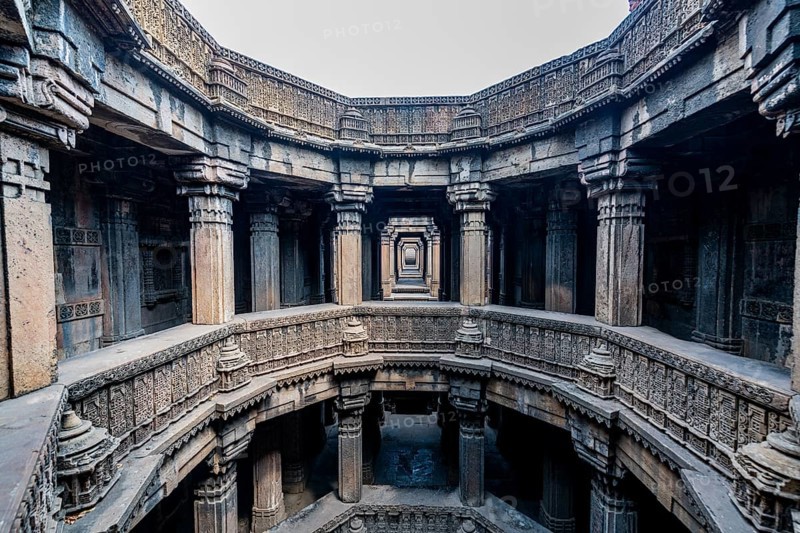 Dai Halima Vav Stepwell, Unesco site, Ahmedabad, Gujarat, India, Asia