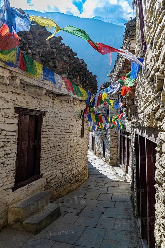 Historical village of Marpha, Jomsom, Nepal, Asia