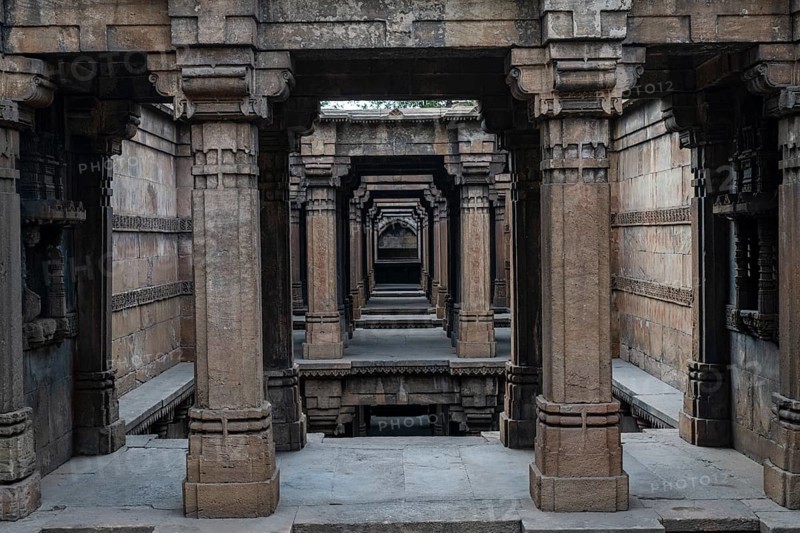 Dai Halima Vav Stepwell, Unesco site, Ahmedabad, Gujarat, India, Asia
