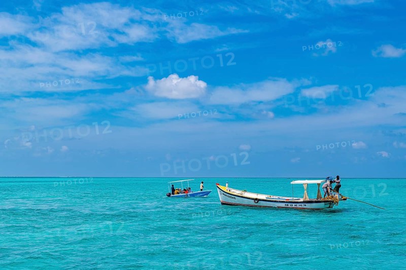 Little boat, Agatti Island, Lakshadweep archipelago, Union territory of India