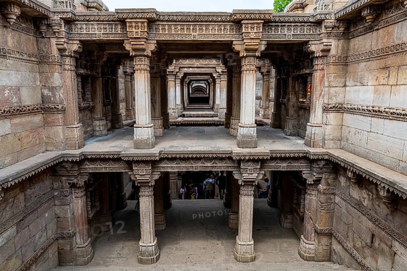 Adalaj Stepwell or Rudabai Stepwell, Adalaj, Gujarat, India, Asia