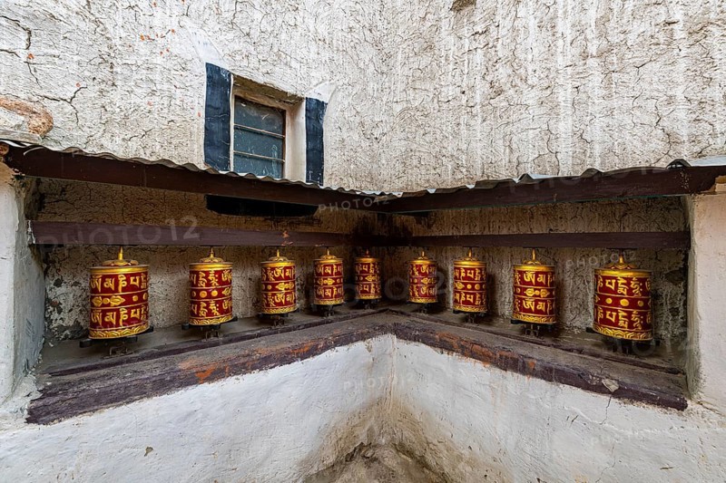 Stupas (chsrten) in Lo-Manthang village, Kingdom of Mustang, Nepal, Asia