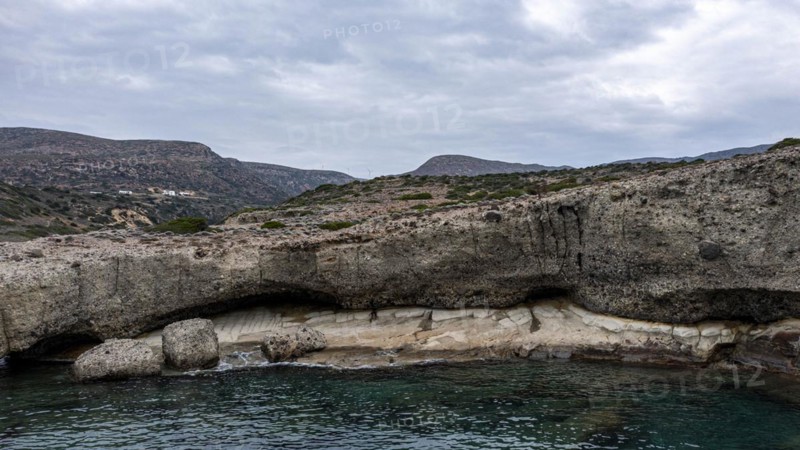 The coast near Malolo, Milos, Cyclades, Greece, Europe